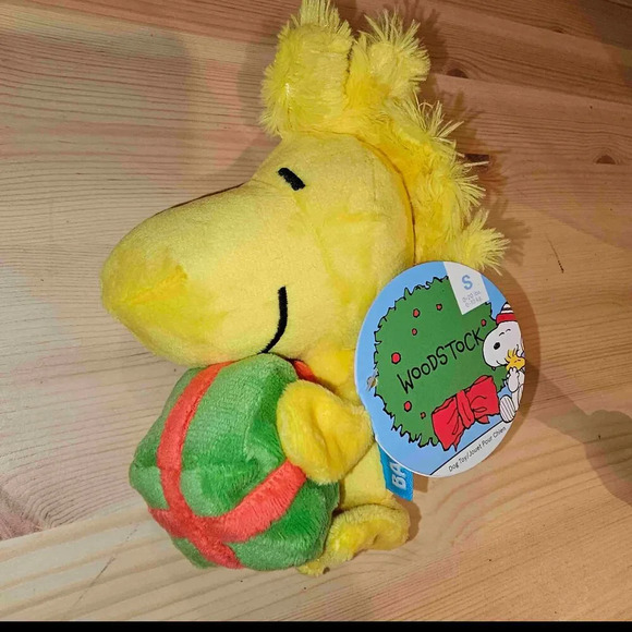 NWT BARK Peanuts Woodstock Plush‎ Squeaky Christmas Dog Toy Small Barkbox - Picture 1 of 2